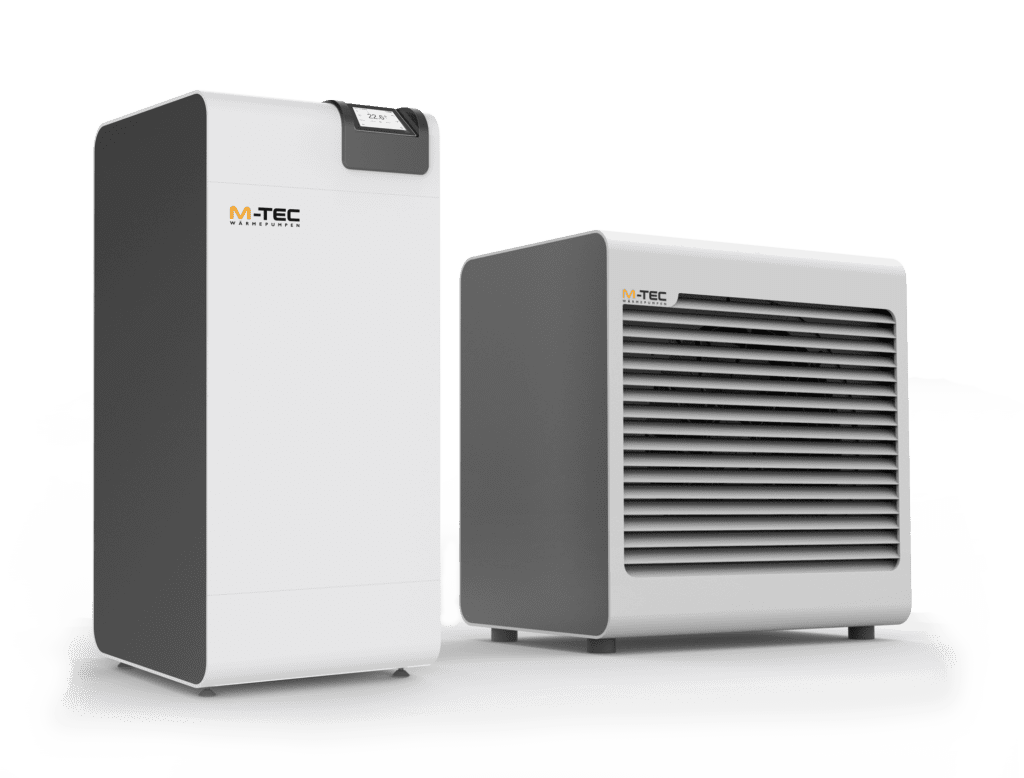 two equipments of air source heat pumps split versions