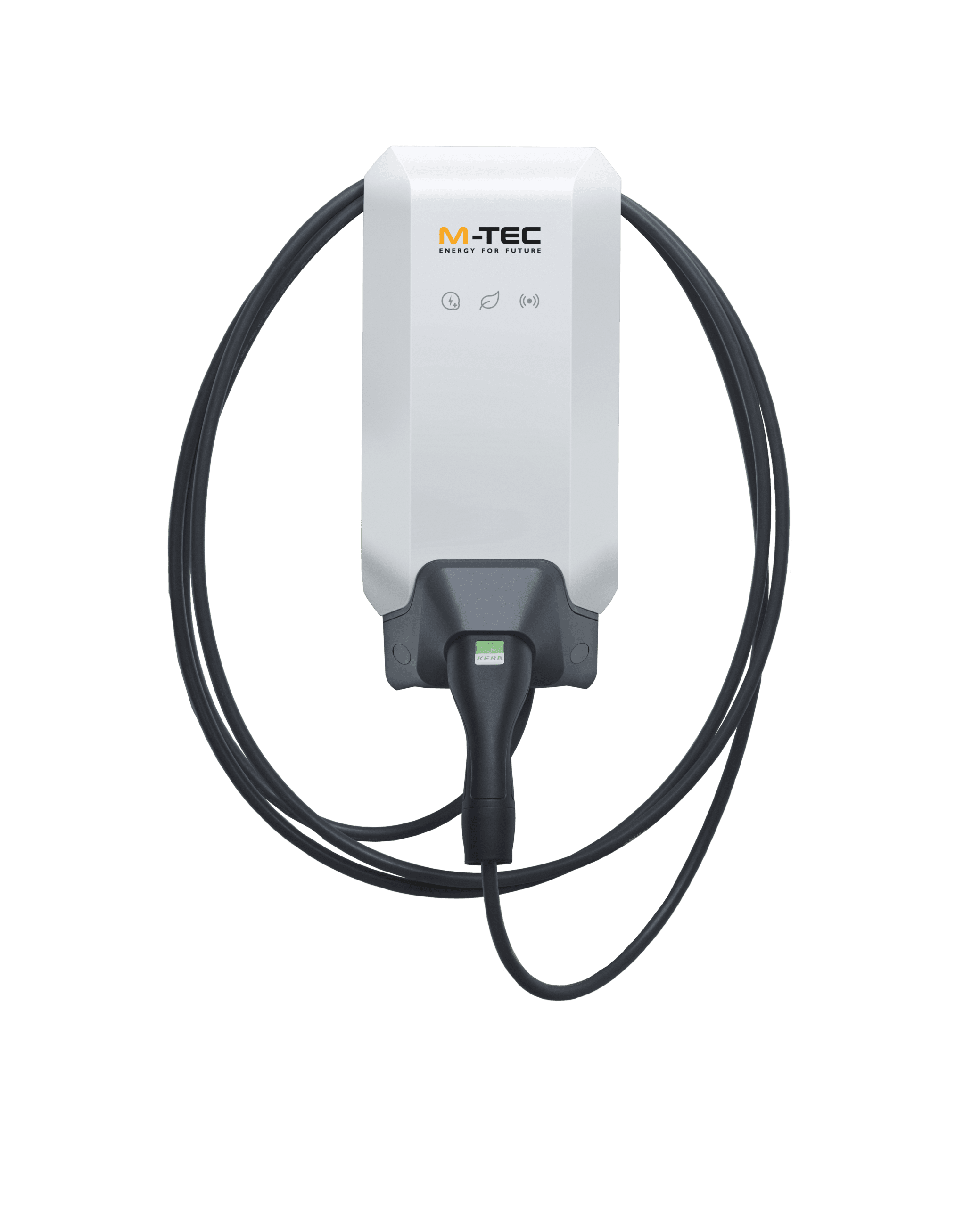 Eine effiziente Ladestation in elegantem Design in Weiß und Schwarz